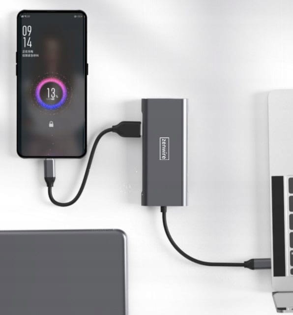 HUB ADAPTER Przejściówka USB-C 9W1 HDMI 4K USB 3.0 micro SD Ethernet Zenwire HC801 - zdjęcie 3