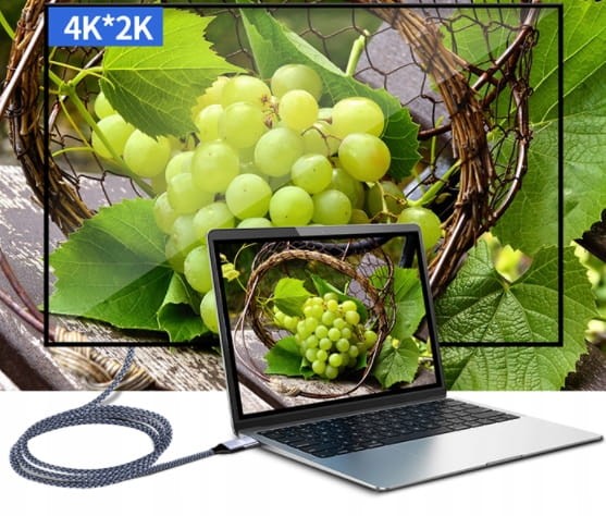 KABEL Thunderbolt 3 USB-C 4K 60HZ 10GB 100W AV 2M - zdjęcie 3