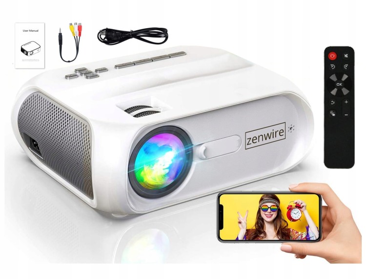 Proiector Proiector LED 4K Full HD 4500lm 4000: 1 200 inchi WiFi ...