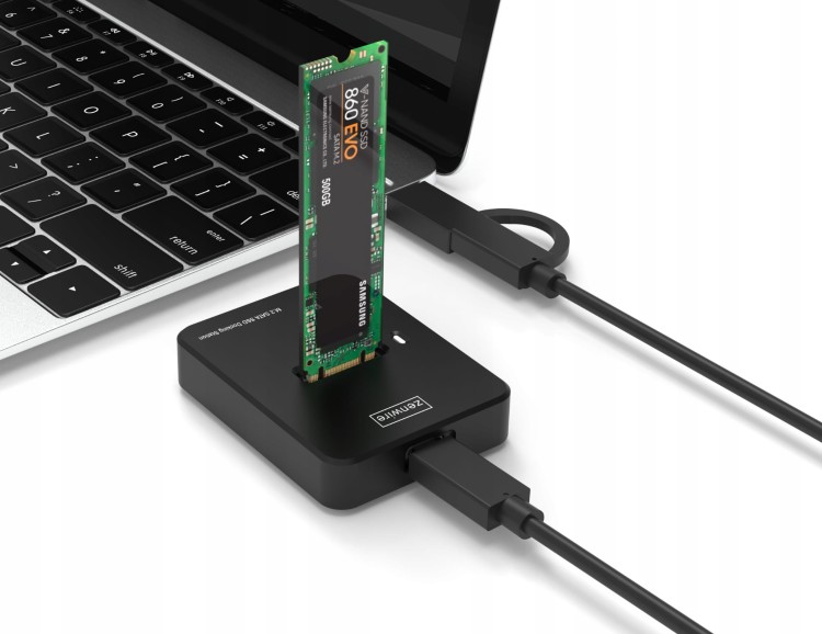 Adapter SSD M2 NVME PCie/SATA NGFF kieszeń na dysk obudowa M.2 USB-C 10 GB/s Zenwire SD-03 - zdjęcie 6