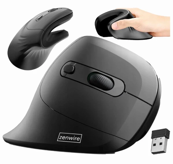 Myszka Bezprzewodowa Mysz Pionowa Wertykalna do Komputera Laptopa Komputera Zenwire WL-159 - zdjęcie 2