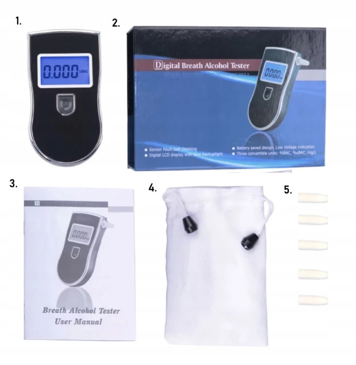 ALKOMAT Profesjonalny ZENWIRE AT-818 Z LCD + 5x ustniki + etui - zdjęcie  10