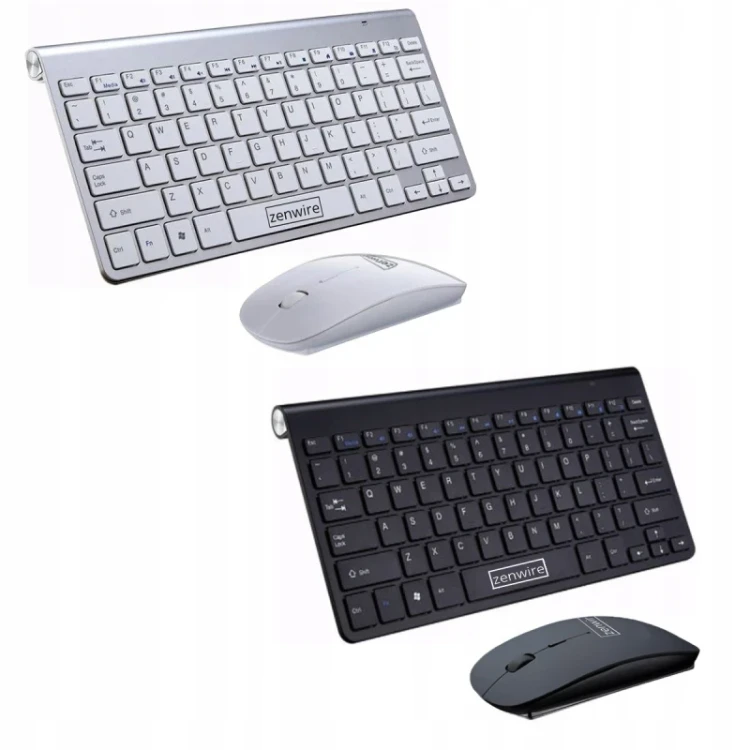 KLAWIATURA I MYSZKA BEZPRZEWODOWA MYSZ ZESTAW USB MINI SLIM do laptopa TV PC - zdjęcie 1