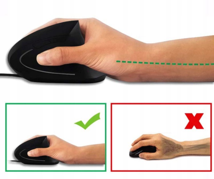 YSZ Pionowa Wertykalna Myszka Bezprzewodowa Ergonomiczna Zenwire X7 - zdjęcie 11