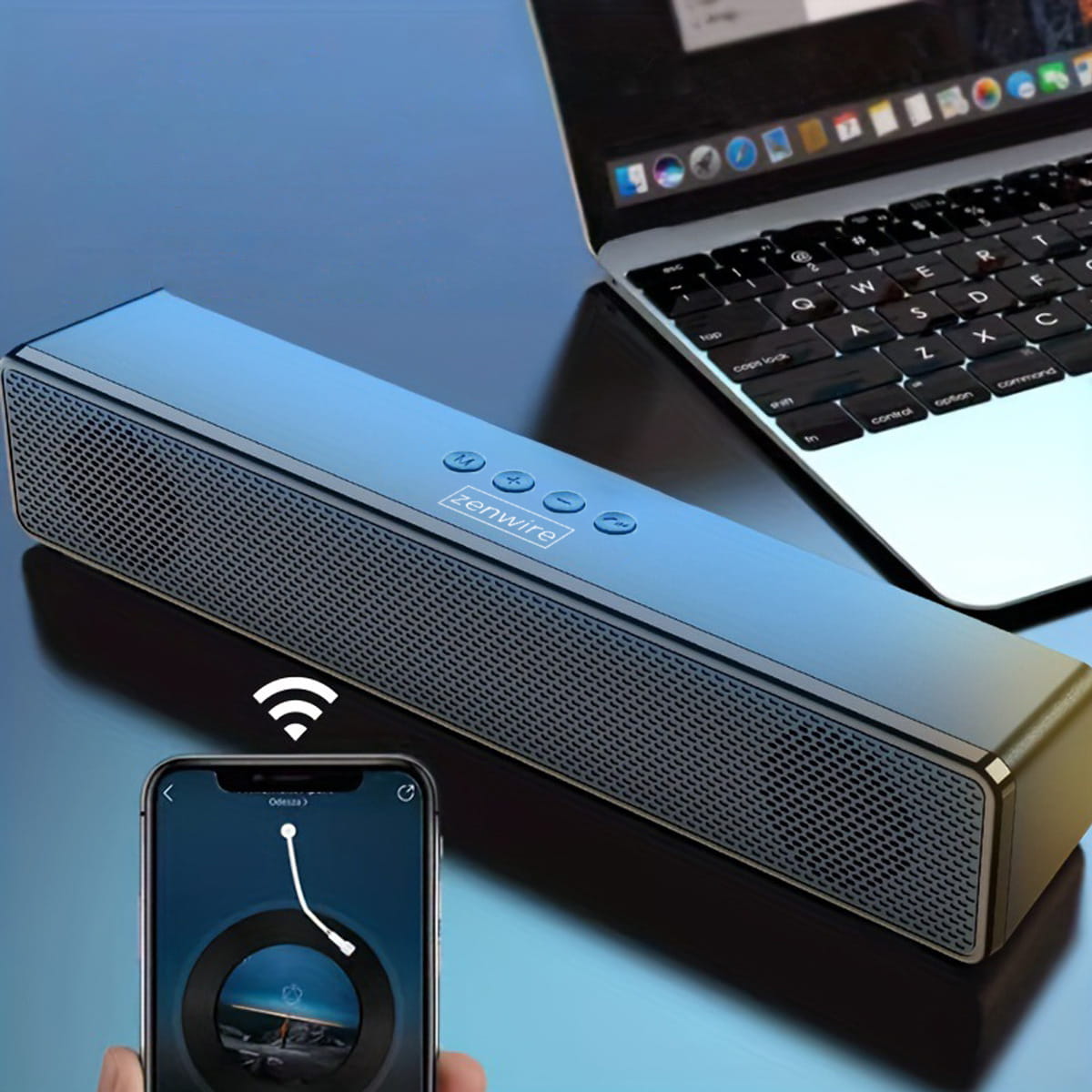 Mini Soundbar Boxă Portabilă Bluetooth Fără Fir Radio FM SD USB