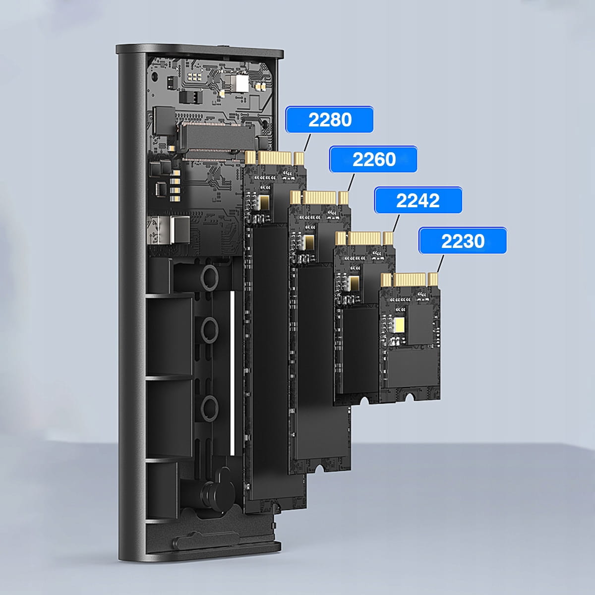 Carcasă SSD M.2 NVME PCIe USB-C 4.0 Rack pentru unitate M2